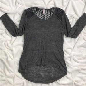 XS Long Sleeve Sweater Top Gray